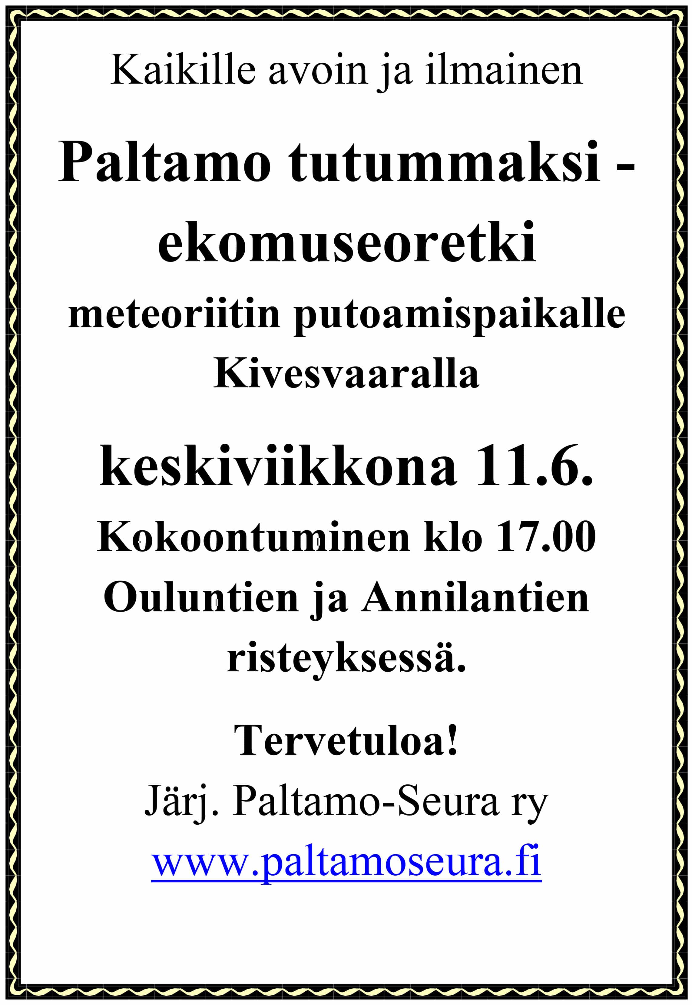 Paltamo tutummaksi -ekomuseoretki